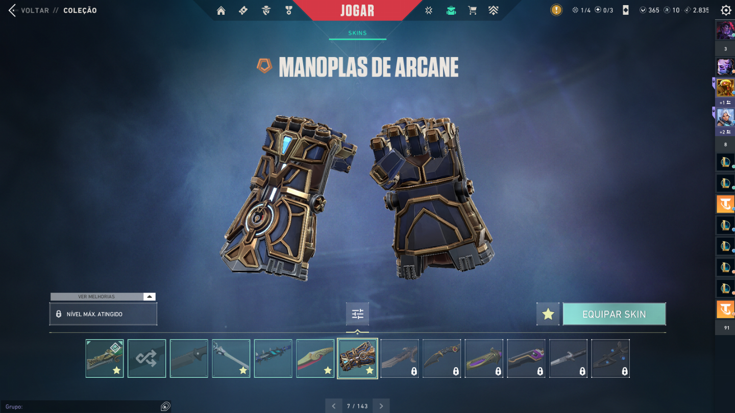 Conta valorant com leque flamejante, arcane, retribuição e ursinhos carinhosos.