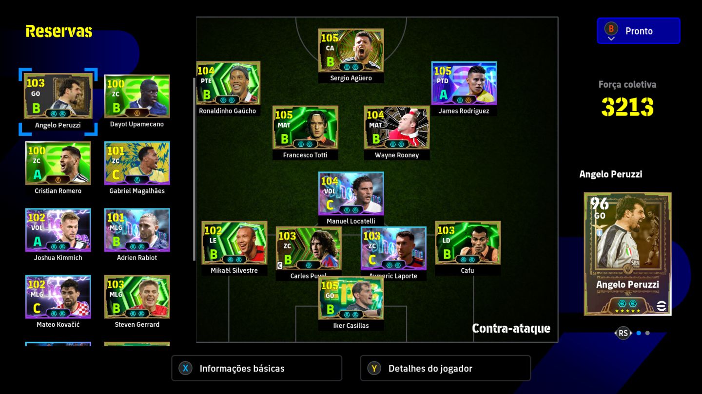 CONTA EFOOTBALL XBOX/PC FORÇA 3213 | RONALDINHO, AGÜERO, CASILLAS, ACESSO TOTAL