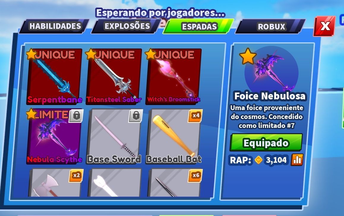 BLADE BALL | FOICE NEBULOSA (NEBULA SCYTHE) 3.100 RAP | ENTREGA RÁPIDA