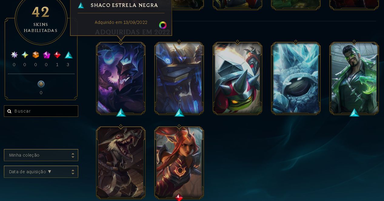 CONTA LEAGUE OF LEGENDS NÍVEL 30 1 Skin Lendária