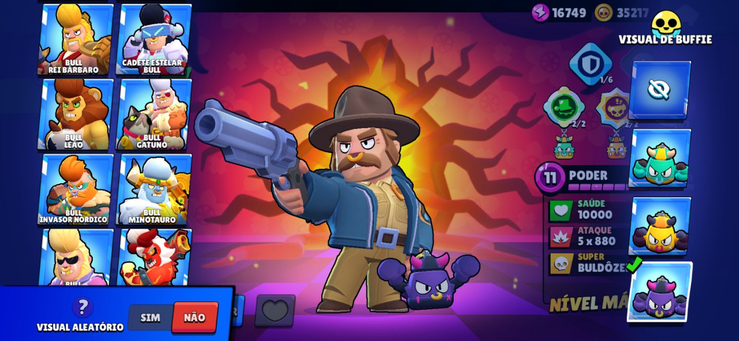 Conta criada em 2019, tem 18 skin de 300 gemas, 31 de 200, 195 de 150 e etc