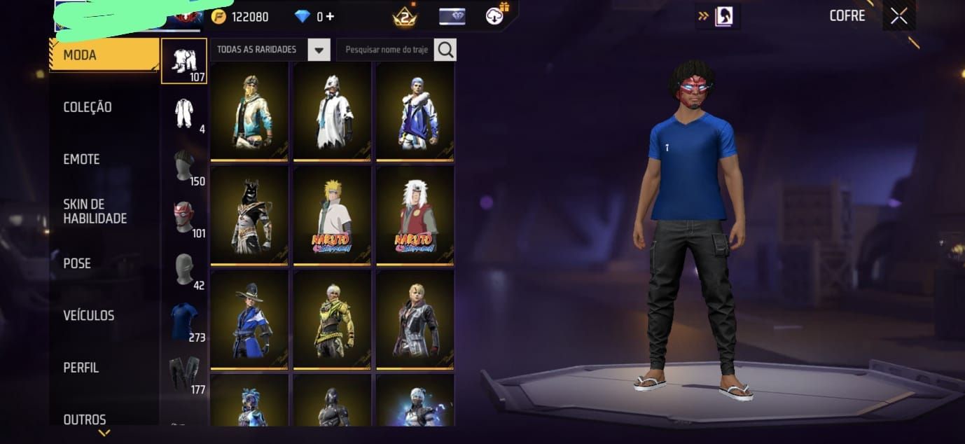 Conta de free fire focada em ap com ump roxa e prime 3