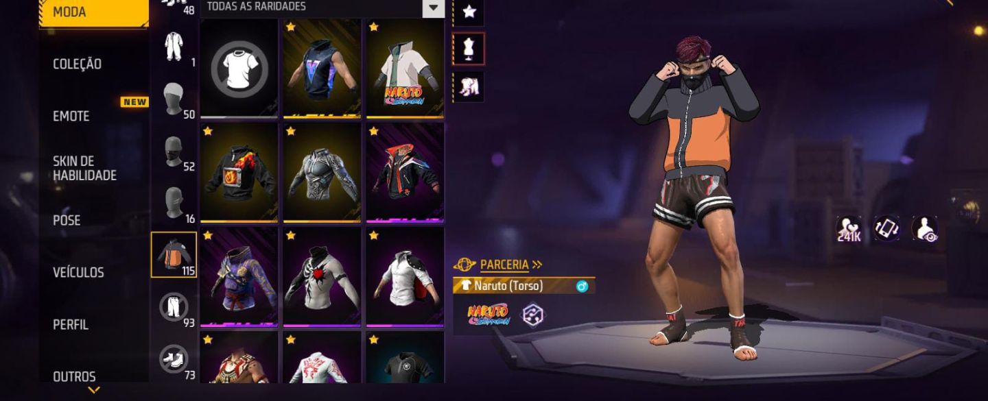 Conta level 52 com mais de 100 peita com punho gemada e simples