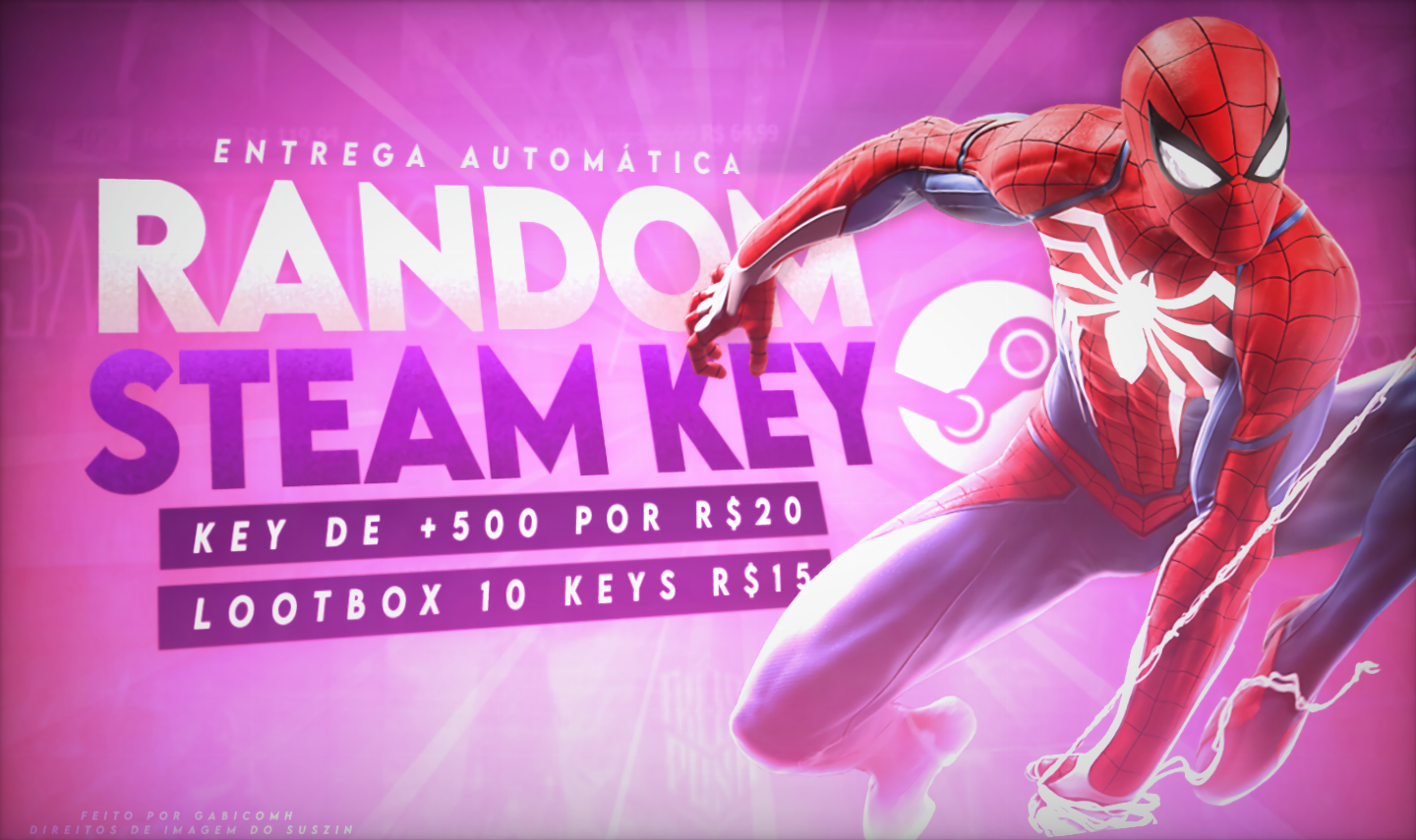 STEAM KEYS ALEATORIAS KEY DE R$500,00 - R$5000,00 (ENTREGA IMEDIATA)