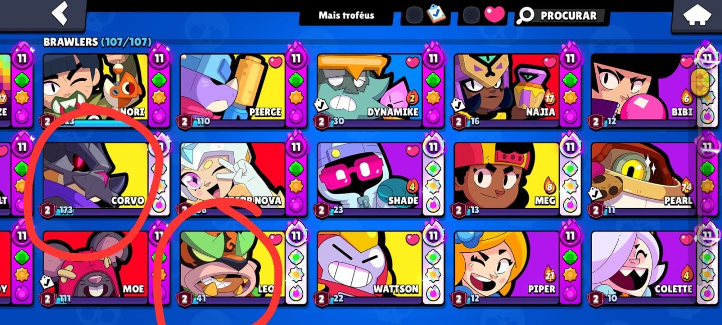 CONTA DE BRAWL STARS DE 2019 MAX E SKINS RARAS!!