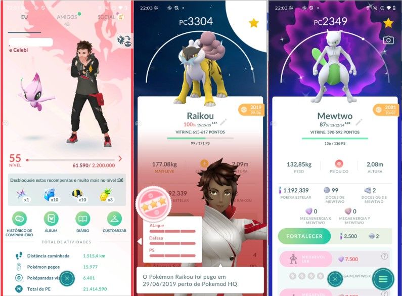 CONTA POKEMON GO LEVEL 55 | 132 LENDARIO | 191 BRILHANTE | 3 LENDARIO IV 100