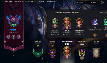 Conta LOL LV 393 263 Skins Esmeralda 4 56%WR