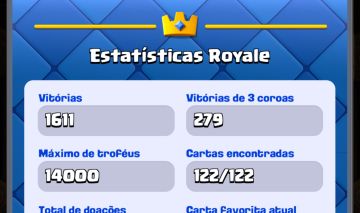 Conta Clash Royale 14k de troféus Liga 3