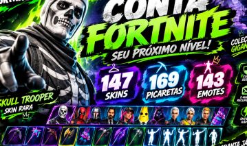 Duas Contas Fortnite + 100 SKINS 1300 V-BUCKS