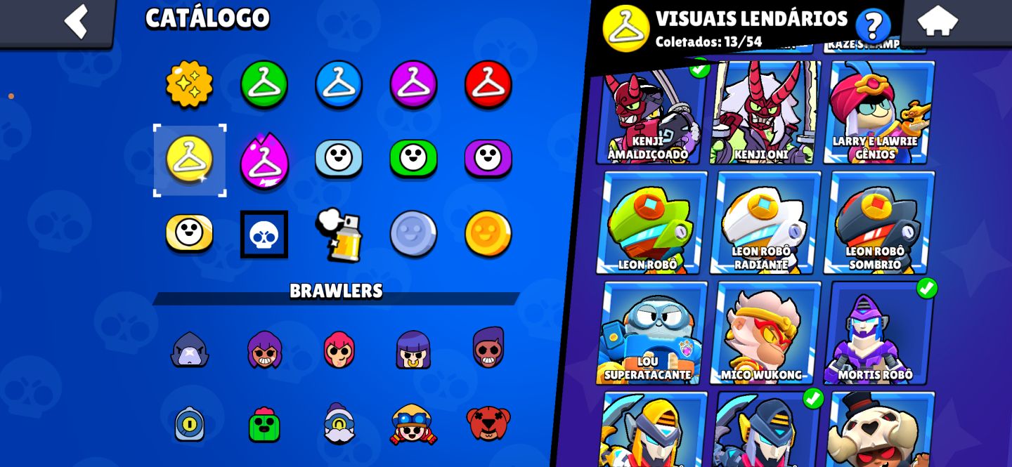 CONTA BRAWL STARS 70.989 TROFÉUS | 500 SKINS | 105 BRAWLERS | 7 HIPERCARGAS