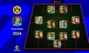 CONTA EFOOTBALL COM PACK DO BORUSSIA DORTMUND | AGUERO | CARRAGHER