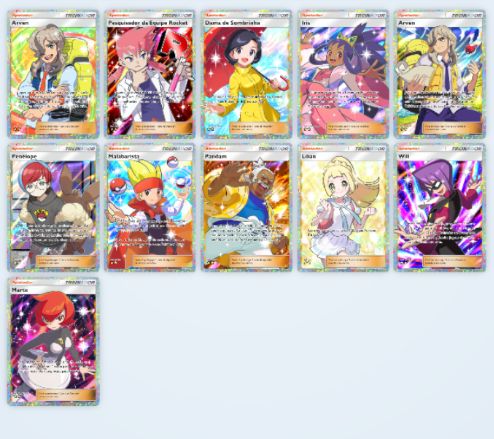 Cartas TCG Pocket Apoiadores Full Arte
