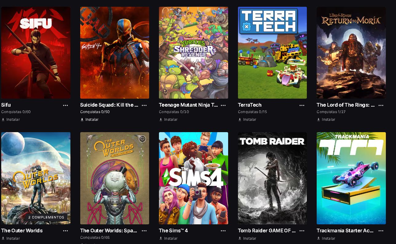 Conta Epic Games com mais de 70 games..