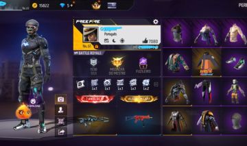 CONTA FREE FIRE LEVEL 61, FULL GEMADA, skins atuais parceria naturo