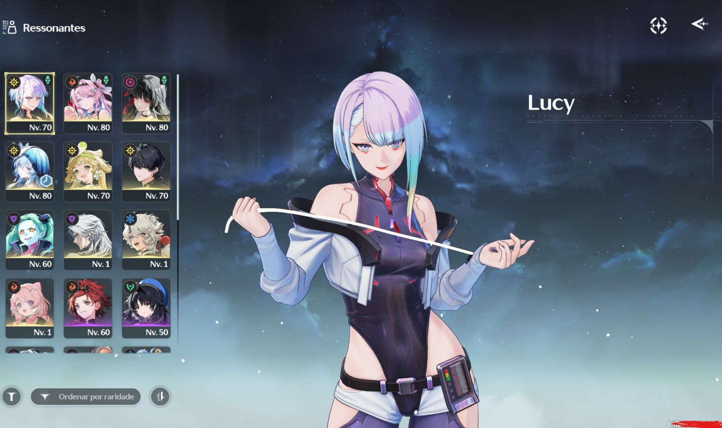 Conta com lucy s2 e assinatura, denia, chisa e tiros