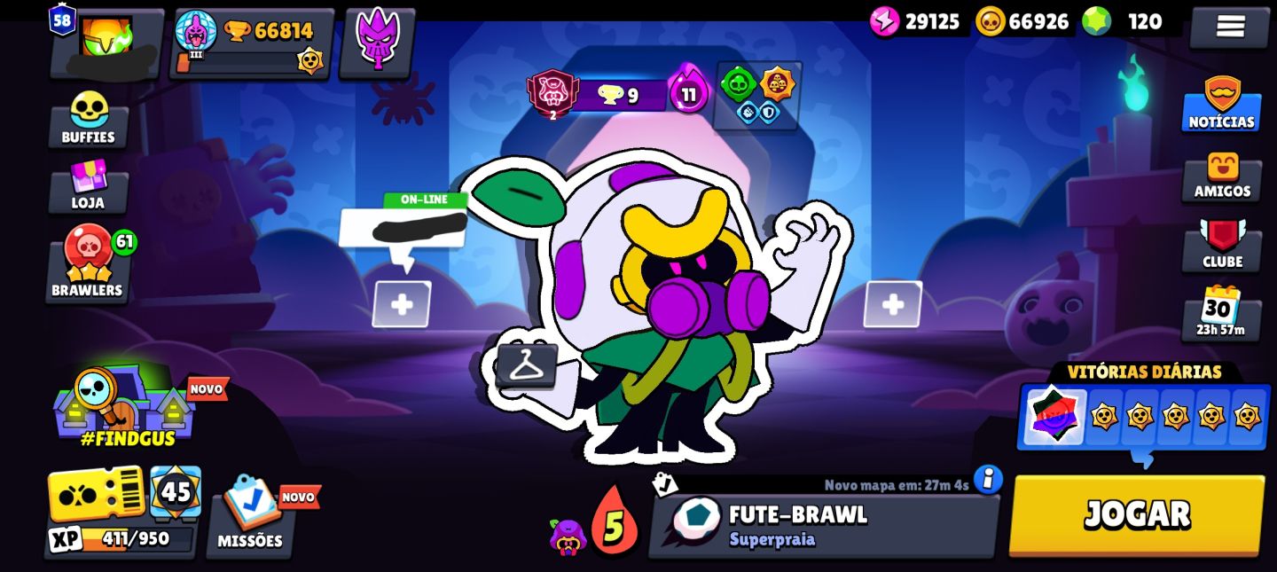 CONTA BRAWL STARS COMPLETA! 66K !VÁRIOS NÍVEL 11!! CONTA DE 2022! ! MUITAS SKINS