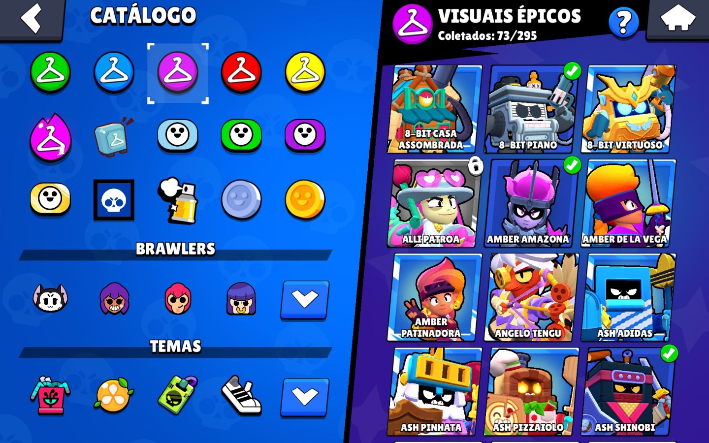 CONTA BRAWL STARS COMPLETA | 84 BRAWLERS | 22 PRESTÍGIOS