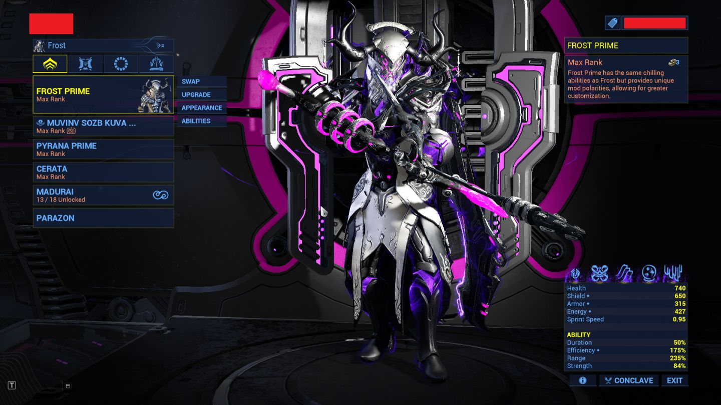 Conta Legendary 1 no Warframe