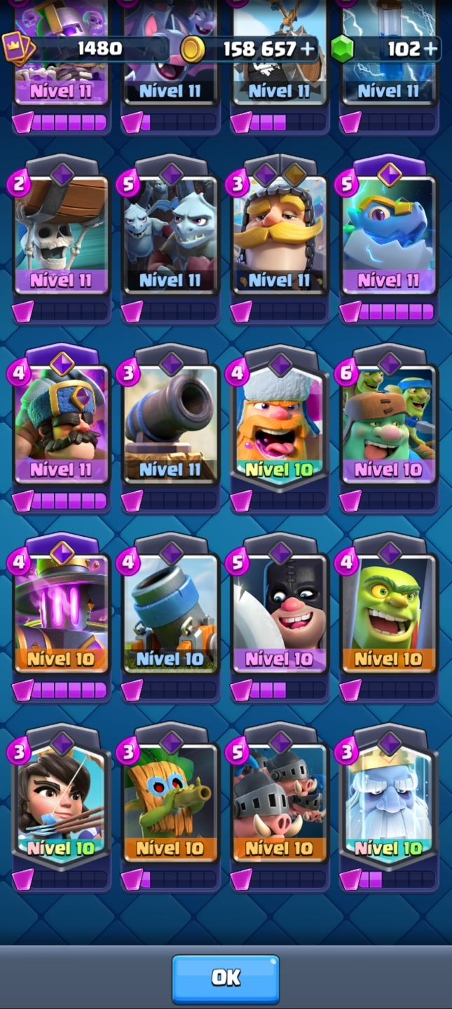 CONTA DE CLASH 11.5K DE TROFÉUS 10 EVOLUÇÕES E 2 HERÓIS