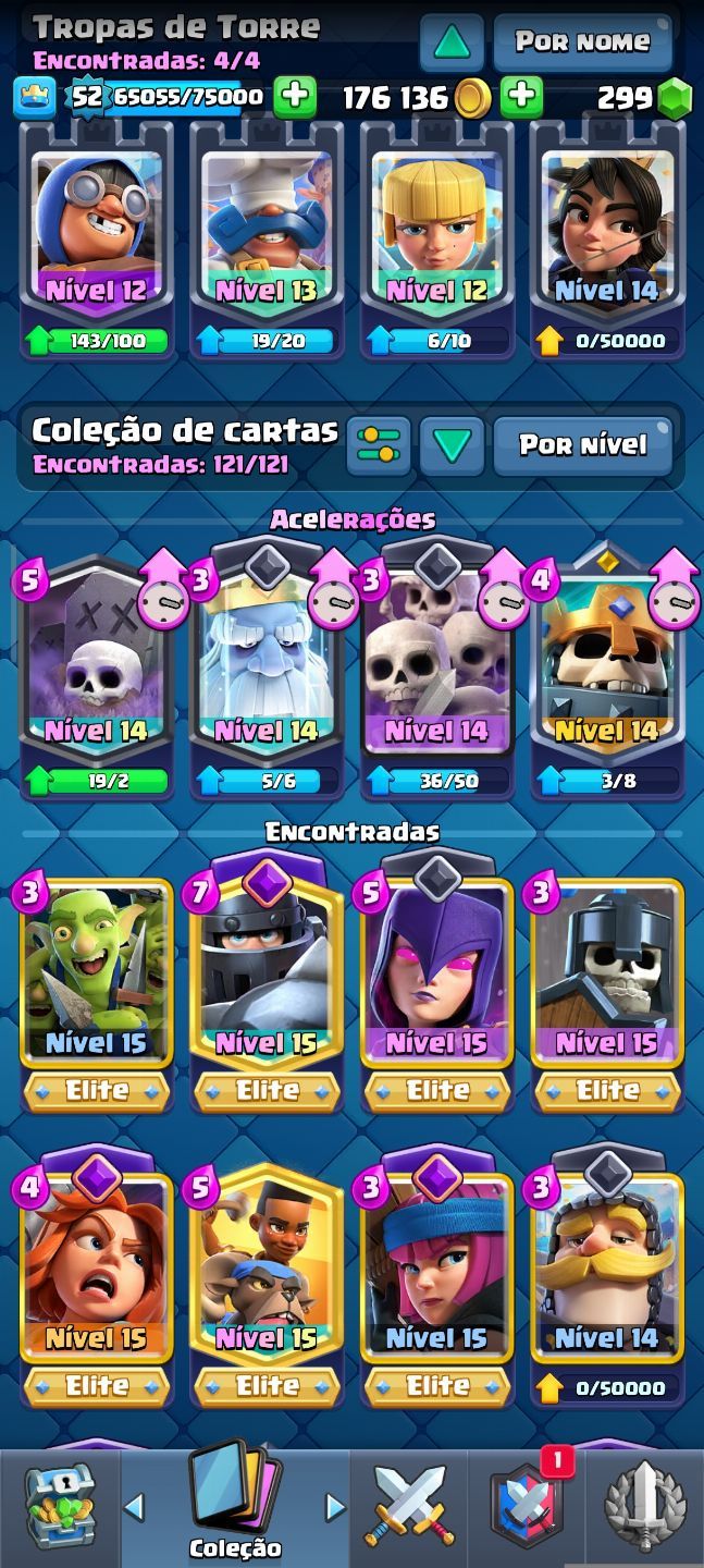 CONTA TOP CLASH ROYALE EVOLUCOES