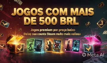 JOGOS da STEAM ORIGINAIS muito caros para deixar a sua conta mais VALIOSA!!