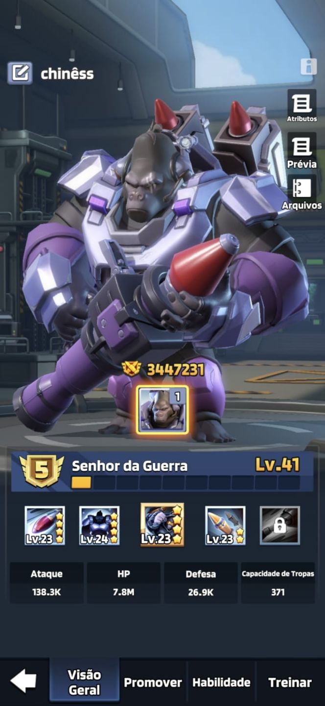 Last War HQ 33 pronta para 34 | Esquadrão 49M | Palácio Glacial | Servidor 1091