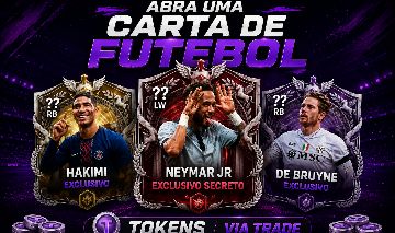 ABRA UMA CARTA DE FUTEBOL | TOKENS VIA TRAD