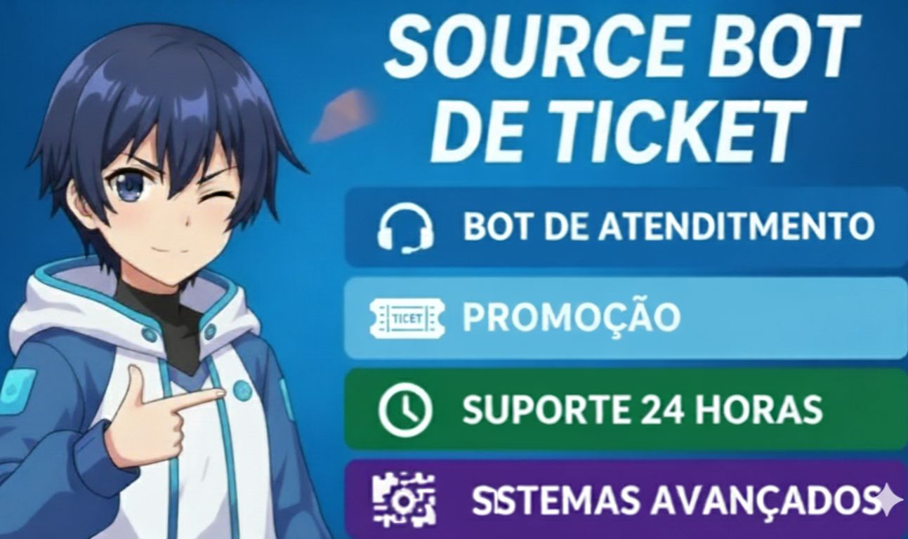 SOURCE BOT DE TICKET COMPLETO - SISTEMAS ÓTIMOS E AVANÇADOS [ENTREGA RÁPIDA]