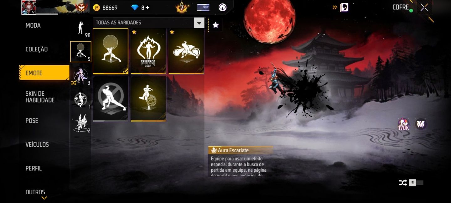 CONTA FREE FIRE LV72