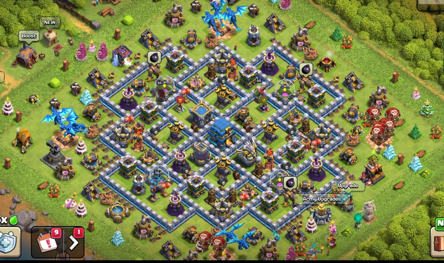 Conta CV12 maximizado clash of clans