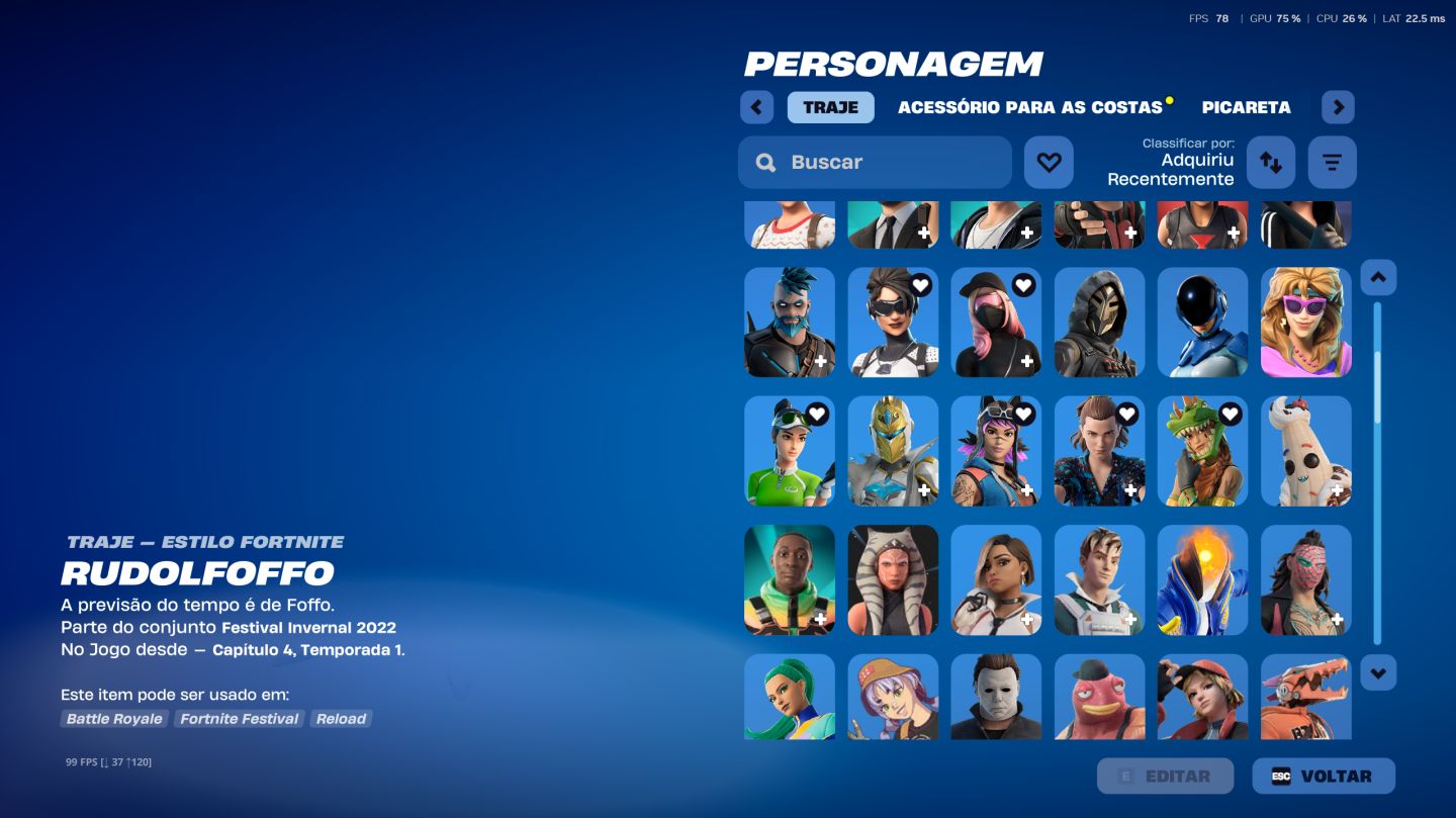 Conta Fortnite Antiga 2017 completa e tryhard.