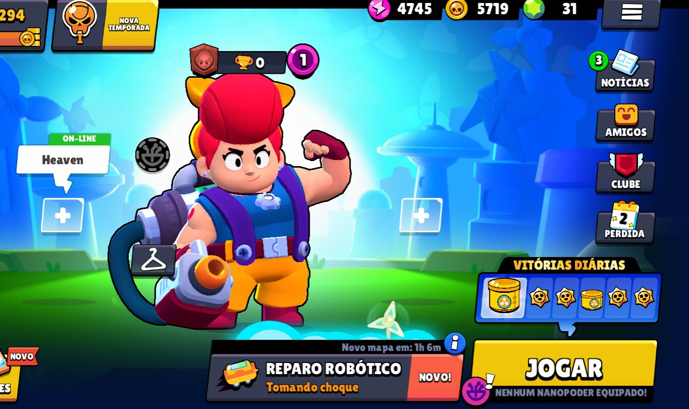 Conta Brawl Star Iniciante (DADOS ALTERAVEIS)