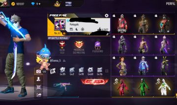 CONTA FREE FIRE BRABA com top dino sobra roxa e muito mais e evolutivas!!!!!