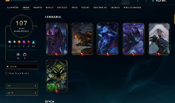 CONTA LV 172 | 107 SKINS + 147 ICONES | UNRAKEND [FULL ACESSO]