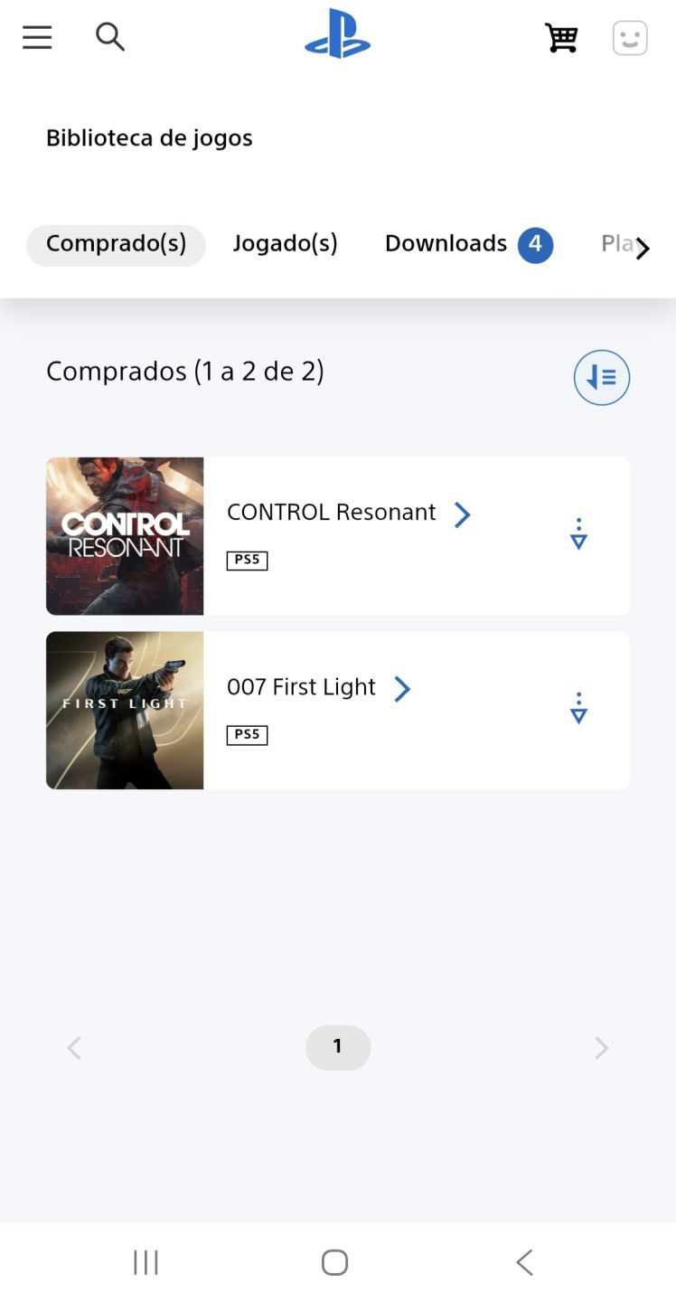 Conta playstation 5 com 2 jogos completos