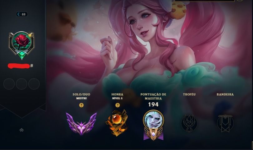Conta mestre lol / 2 skins ultimate / level 88 / 65 skins