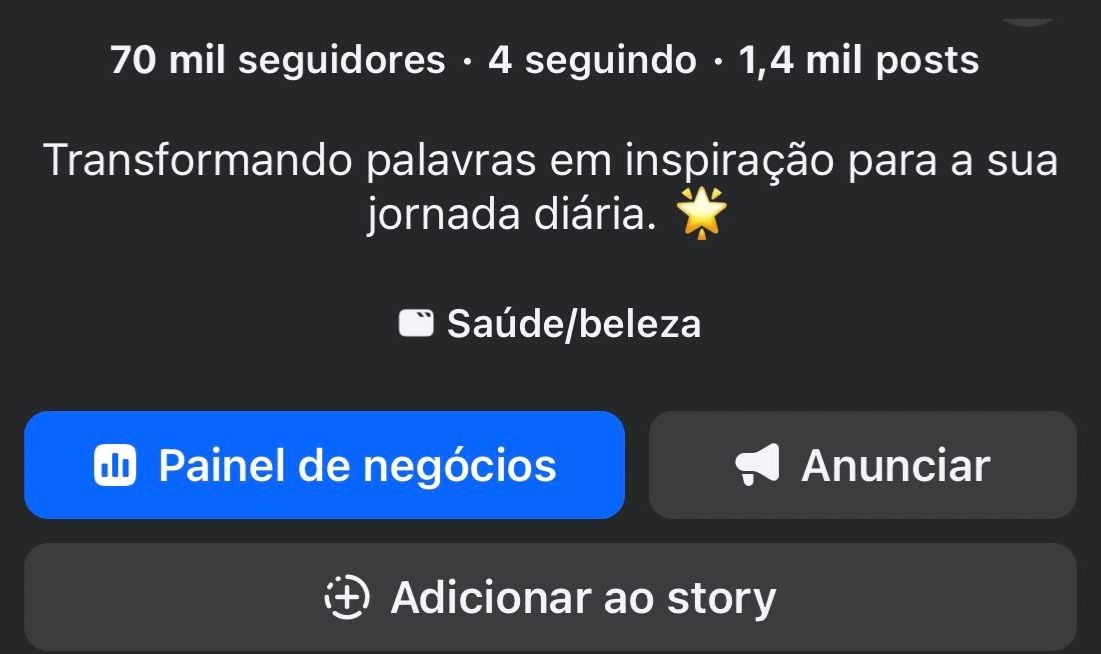 PÁGINA FACE 70K SEGUIDORES REAIS.