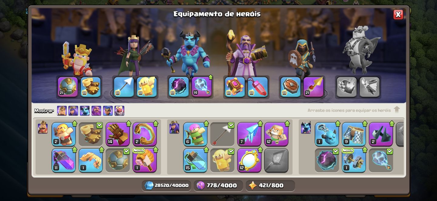 Conta de clash of clã cv14 semi-full + conta de BRAWL STARS é hay day de brinde