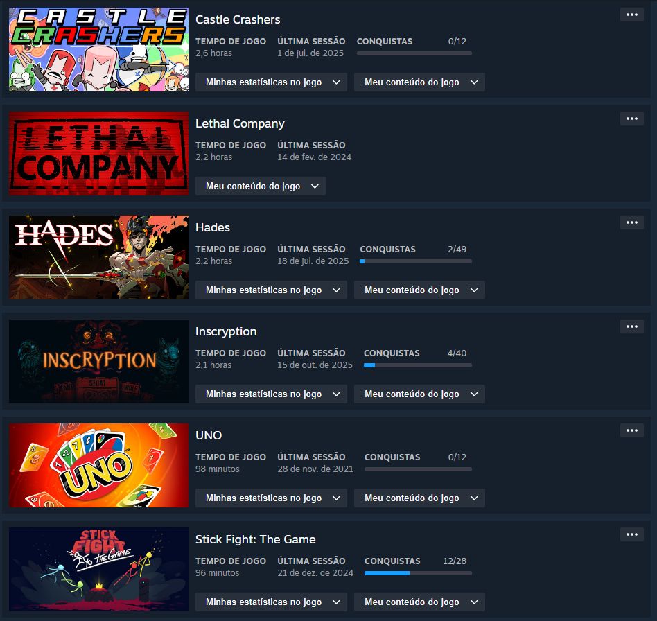 Conta Steam | Full Acesso | +30 jogos | Mais de 5 Anos de Serviço