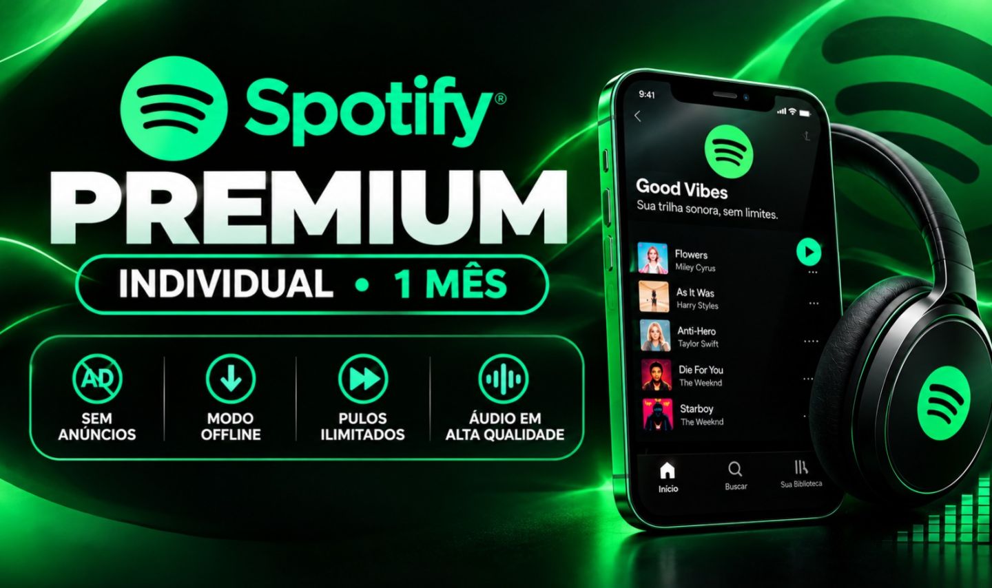 [MELHOR PREÇO DO SITE] Spotify Premium Individual 1 Mês | Acesso individual