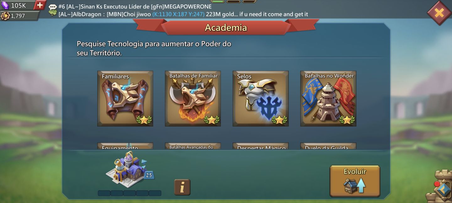 Conta lords mobile 1.500b de poder
