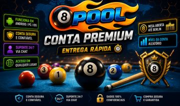 CONTAS 8 BALL POOL [MELHOR PREÇO] 10 MILHÕES A 1 BILHÃO