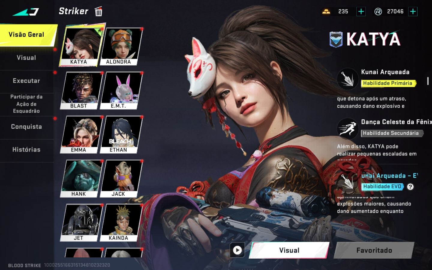 Conta de blood strike/ com skins raras/ pra sair logo