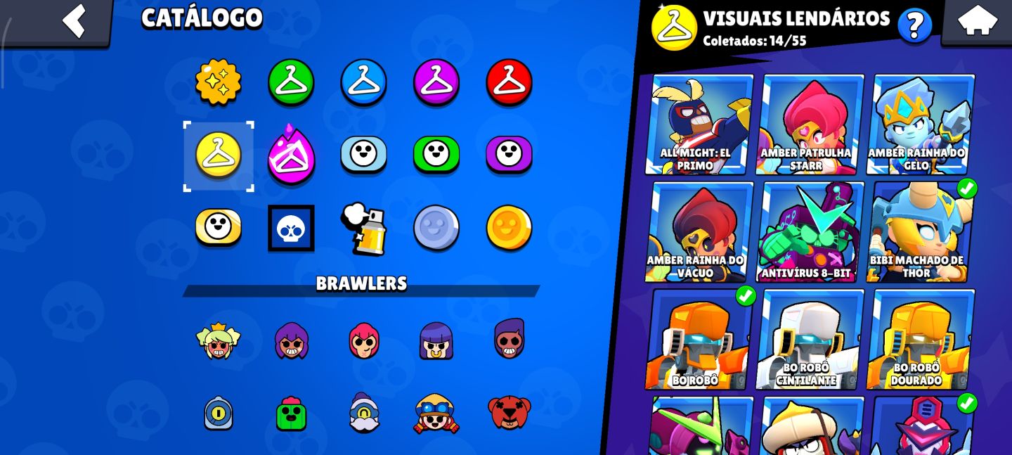 Conta de Brawl muito upado com 285 skins