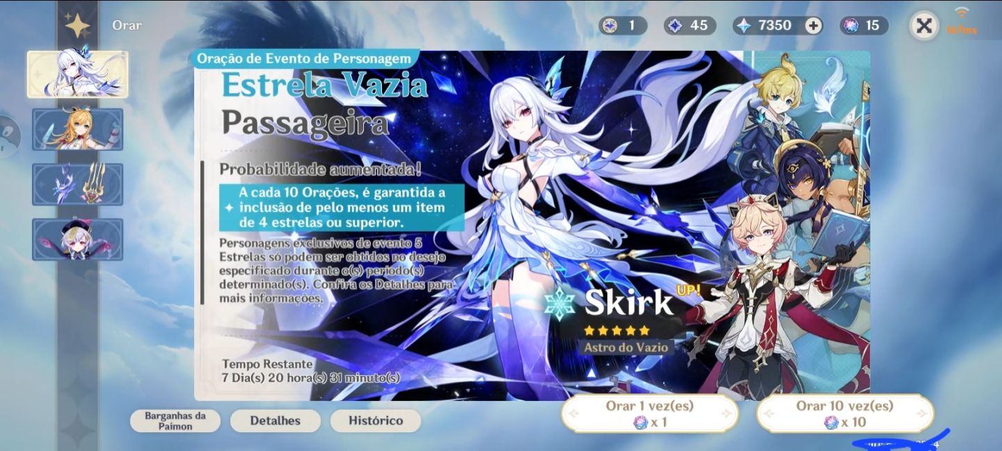 Conta genshin para iniciar