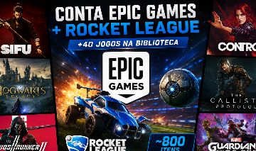 CONTA EPIC GAMES HOGWARTS LEGACY E MAIS (ROCKET LEAGUE NIVEL 850 COM 31 CHASSIS)