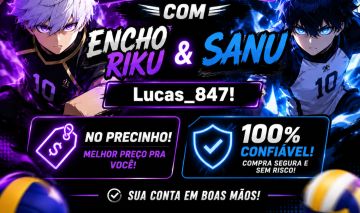 Conta de Voleibol legends Com ENCHO,RIKU E SANU