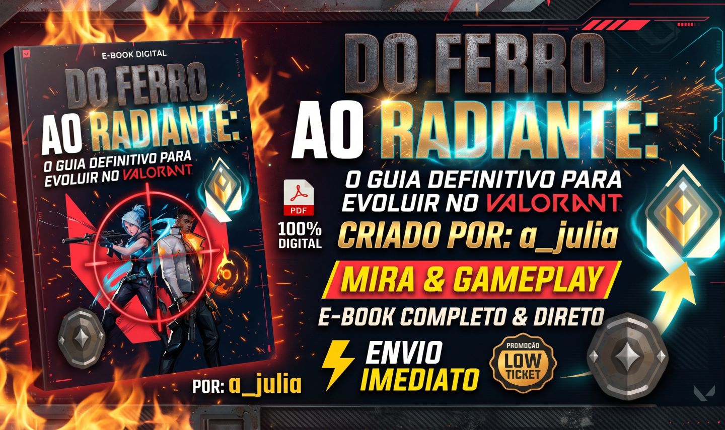[ENTREGA AUTOMÁTICA] | Do Ferro ao Radiante (VALORANT)