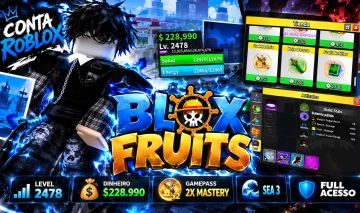 CONTA BLOX FRUITS | LVL 2478 | 2X MASTERY | FULL ACESSO