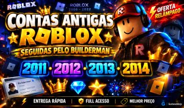 CONTAS ANTIGAS ROBLOX 2007-2022 | Seguidas pelo Builderman + ENTREGA RÁPIDA
